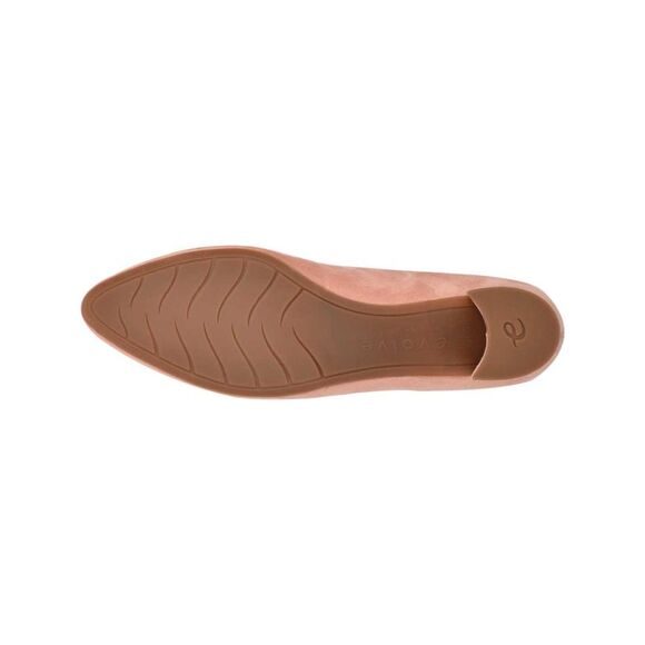 EVOLVE Womens Pink Comfort Robin Almond Toe Block Heel Slip On Leather Pumps 8 M - Picture 4 of 4